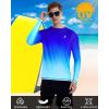 imageRoadbox Mens UPF 50 Swim Shirts Long Sleeve UV Sun Protection Rash Guard Quick Dry SPF TShirt for Beach Surfing FishingRoyal Blue Gradient