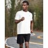 imageRoadbox Mens UPF 50 UV Sun Protection SPF Swim Rash Guard Short Sleeve Workout Athletic Shirts Quick Dry Moisture Wicking Gym Running Tee Tops for Water Sports Fishing Hiking Solid White