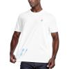 imageRoadbox Mens UPF 50 UV Sun Protection SPF Swim Rash Guard Short Sleeve Workout Athletic Shirts Quick Dry Moisture Wicking Gym Running Tee Tops for Water Sports Fishing Hiking Solid White