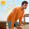 imageRoadbox Mens UV Sun Protection Shirts UPF 50 Outdoor Long Sleeve SPF Swimming Rash Guard Hiking Running Fishing ShirtsOrange