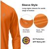 imageRoadbox Mens UV Sun Protection Shirts UPF 50 Outdoor Long Sleeve SPF Swimming Rash Guard Hiking Running Fishing ShirtsOrange
