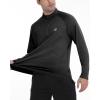 imageRoadbox Quarter Zip Pullover Men Sun Shirts Running Workout Long Sleeve UV Shirt UPF 50 Quick Dry Athletic Rash GuardBlack