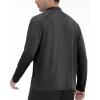 imageRoadbox Quarter Zip Pullover Men Sun Shirts Running Workout Long Sleeve UV Shirt UPF 50 Quick Dry Athletic Rash GuardBlack