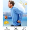 imageRoadbox Quarter Zip Pullover Men Sun Shirts Running Workout Long Sleeve UV Shirt UPF 50 Quick Dry Athletic Rash GuardBlue