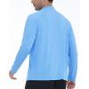 imageRoadbox Quarter Zip Pullover Men Sun Shirts Running Workout Long Sleeve UV Shirt UPF 50 Quick Dry Athletic Rash GuardBlue