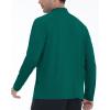 imageRoadbox Quarter Zip Pullover Men Sun Shirts Running Workout Long Sleeve UV Shirt UPF 50 Quick Dry Athletic Rash GuardEmerald Green