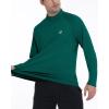 imageRoadbox Quarter Zip Pullover Men Sun Shirts Running Workout Long Sleeve UV Shirt UPF 50 Quick Dry Athletic Rash GuardEmerald Green