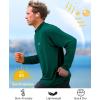 imageRoadbox Quarter Zip Pullover Men Sun Shirts Running Workout Long Sleeve UV Shirt UPF 50 Quick Dry Athletic Rash GuardEmerald Green