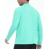 imageRoadbox Quarter Zip Pullover Men Sun Shirts Running Workout Long Sleeve UV Shirt UPF 50 Quick Dry Athletic Rash GuardGreen