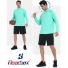 imageRoadbox Quarter Zip Pullover Men Sun Shirts Running Workout Long Sleeve UV Shirt UPF 50 Quick Dry Athletic Rash GuardGreen