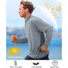 imageRoadbox Quarter Zip Pullover Men Sun Shirts Running Workout Long Sleeve UV Shirt UPF 50 Quick Dry Athletic Rash GuardLight Gray