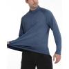 imageRoadbox Quarter Zip Pullover Men Sun Shirts Running Workout Long Sleeve UV Shirt UPF 50 Quick Dry Athletic Rash GuardNavy Blue