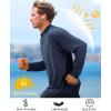 imageRoadbox Quarter Zip Pullover Men Sun Shirts Running Workout Long Sleeve UV Shirt UPF 50 Quick Dry Athletic Rash GuardNavy Blue
