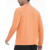 imageRoadbox Quarter Zip Pullover Men Sun Shirts Running Workout Long Sleeve UV Shirt UPF 50 Quick Dry Athletic Rash GuardOrange
