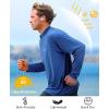 imageRoadbox Quarter Zip Pullover Men Sun Shirts Running Workout Long Sleeve UV Shirt UPF 50 Quick Dry Athletic Rash GuardRoyal Blue