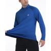 imageRoadbox Quarter Zip Pullover Men Sun Shirts Running Workout Long Sleeve UV Shirt UPF 50 Quick Dry Athletic Rash GuardRoyal Blue