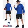 imageRoadbox Quarter Zip Pullover Men Sun Shirts Running Workout Long Sleeve UV Shirt UPF 50 Quick Dry Athletic Rash GuardRoyal Blue