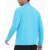 imageRoadbox Quarter Zip Pullover Men Sun Shirts Running Workout Long Sleeve UV Shirt UPF 50 Quick Dry Athletic Rash GuardSky Blue