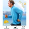 imageRoadbox Quarter Zip Pullover Men Sun Shirts Running Workout Long Sleeve UV Shirt UPF 50 Quick Dry Athletic Rash GuardSky Blue
