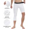imageRoadbox Size XL Basketball Sports Pants Set Mens 34 One Leg Compression Pants and 5 Inch Athletic Shorts