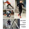 imageRoadbox Sports Compression Pants Set Mens FullLength and 34 OneLeg Compression Pants Size M