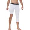 imageRoadbox Sports Compression Pants Set Mens FullLength and 34 OneLeg Compression Pants Size M