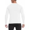 imageRoadbox Thermal Compression Shirts for Men Warm Ultra Soft Long Sleeve Fleece Lined Undershirts Winter Running Sport Gym Base Layer Tops Extrem ColdWhite