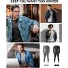 imageRoadbox Thermal Long Johns for Men Fleece Lined Thermals Underwear SetBlack