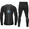 imageRoadbox Thermal Underwear for Men Fleece Lined Long Johns Base Layer Long Sleeve Top ampamp Bottom SetBlackGray