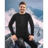 imageRoadbox Thermal Underwear for Men Fleece Lined Long Johns Base Layer Long Sleeve Top ampamp Bottom SetBlackGray