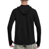 imageRoadbox UPF 50 Sun Protection Hoodie Shirt Outdoor Fishing SPF UV Long Sleeve Shirts Quick Dry Hiking Running Rash GuardBlack