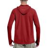 imageRoadbox UPF 50 Sun Protection Hoodie Shirt Outdoor Fishing SPF UV Long Sleeve Shirts Quick Dry Hiking Running Rash GuardBrick Red