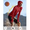 imageRoadbox UPF 50 Sun Protection Hoodie Shirt Outdoor Fishing SPF UV Long Sleeve Shirts Quick Dry Hiking Running Rash GuardBrick Red
