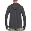 imageRoadbox UPF 50 Sun Protection Hoodie Shirt Outdoor Fishing SPF UV Long Sleeve Shirts Quick Dry Hiking Running Rash GuardDark Gray