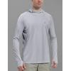 imageRoadbox UPF 50 Sun Protection Hoodie Shirt Outdoor Fishing SPF UV Long Sleeve Shirts Quick Dry Hiking Running Rash GuardGray