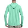imageRoadbox UPF 50 Sun Protection Hoodie Shirt Outdoor Fishing SPF UV Long Sleeve Shirts Quick Dry Hiking Running Rash GuardSeafoam Green