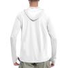 imageRoadbox UPF 50 Sun Protection Hoodie Shirt Outdoor Fishing SPF UV Long Sleeve Shirts Quick Dry Hiking Running Rash GuardWhite