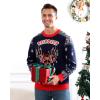 imageRoadbox Ugly Christmas Sweaters for Men 2024  Unisex Women Funny Winter Holiday Christmas Pullover Sweatshirt for CouplesReindeer