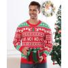 imageRoadbox Ugly Christmas Sweaters for Men 2024  Unisex Women Funny Winter Holiday Christmas Pullover Sweatshirt for CouplesReindeer Party