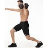 imageRoadbox Workout Compression Shorts for Men  8quot Running Spandex Shorts with Pockets Gym Sport Athletic Performance UnderwearBlack