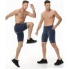 imageRoadbox Workout Compression Shorts for Men  8quot Running Spandex Shorts with Pockets Gym Sport Athletic Performance UnderwearBlue Gray