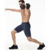 imageRoadbox Workout Compression Shorts for Men  8quot Running Spandex Shorts with Pockets Gym Sport Athletic Performance UnderwearBlue Gray