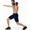 imageRoadbox Workout Compression Shorts for Men  8quot Running Spandex Shorts with Pockets Gym Sport Athletic Performance UnderwearNavy Blue