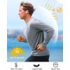 imageSizeS 2 Pack UPF 50 UV Sun Protection Shirts Outdoor Long Sleeve SPF Diving Rash Guard for Fishing Hiking Swimming