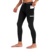 imageRoadbox 12 Pack Compression Pants for Men Running Tights Athletic Football Leggings Cycling Base Layer with Pockets1 Packblack
