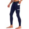 imageRoadbox 12 Pack Compression Pants for Men Running Tights Athletic Football Leggings Cycling Base Layer with Pockets1 Packdeep Sea Blue