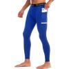 imageRoadbox 12 Pack Compression Pants for Men Running Tights Athletic Football Leggings Cycling Base Layer with Pockets1 Packocean Blue