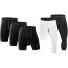 imageRoadbox Athletic Compression Set Mens 3 Pack Compression Shorts and 2 Pack 34 One Leg Compression Pants Size XL