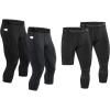 imageRoadbox Basketball Sports Pants Set Mens Compression Pants2 Pack 34 Pants  2 Pack 34 One Leg Pants Size L