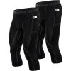 imageRoadbox Mens 34 Compression Pants with Pockets 12 Pack Athletic Running Legging Tights Workout Basketball Gym Base LayerBlackblack